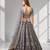 GREY SEQUINS & EMBROIDERED ART SILK FESTIVAL LEHENGA CHOLI SET