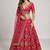 PINK SEQUINS & EMBROIDERED ART SILK FESTIVAL LEHENGA CHOLI SET