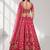 PINK SEQUINS & EMBROIDERED ART SILK FESTIVAL LEHENGA CHOLI SET