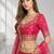 PINK SEQUINS & EMBROIDERED ART SILK FESTIVAL LEHENGA CHOLI SET
