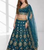 RAMA SEQUINS & EMBROIDERED ART SILK FESTIVAL LEHENGA CHOLI SET