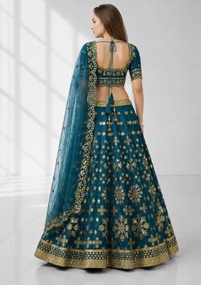 RAMA SEQUINS & EMBROIDERED ART SILK FESTIVAL LEHENGA CHOLI SET 2