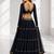 BLACK LERIYA GEORGETTE FESTIVAL LEHENGA CHOLI SET