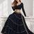 BLACK LERIYA GEORGETTE FESTIVAL LEHENGA CHOLI SET