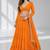 YELLOW LERIYA GEORGETTE FESTIVAL LEHENGA CHOLI SET
