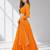 YELLOW LERIYA GEORGETTE FESTIVAL LEHENGA CHOLI SET
