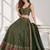 GREEN SEQUINS & EMBROIDERED GEORGETTE FESTIVAL LEHENGA CHOLI SET