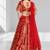 RED SEQUINS & EMBROIDERED CHINNON FESTIVAL LEHENGA CHOLI SET
