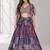 PURPLE SEQUINS & EMBROIDERED CHINNON FESTIVAL LEHENGA CHOLI SET