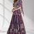 PURPLE SEQUINS & EMBROIDERED CHINNON FESTIVAL LEHENGA CHOLI SET