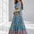 SKY SEQUINS & EMBROIDERED CHINNON FESTIVAL LEHENGA CHOLI SET