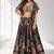 BLACK SEQUINS & EMBROIDERED CHINNON FESTIVAL LEHENGA CHOLI SET