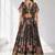 BLACK SEQUINS & EMBROIDERED CHINNON FESTIVAL LEHENGA CHOLI SET