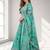 BLUE SEQUINS & EMBROIDERED DIGITAL PRINT ORGANZA FESTIVAL LEHENGA CHOLI SET