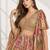 BEIGE SEQUINS & EMBROIDERED CHINNON FESTIVAL LEHENGA CHOLI SET