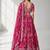 PINK SEQUINS & EMBROIDERED DIGITAL PRINT ORGANZA FESTIVAL LEHENGA CHOLI SET