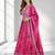 PINK SEQUINS & EMBROIDERED DIGITAL PRINT ORGANZA FESTIVAL LEHENGA CHOLI SET