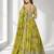 YELLOW SEQUINS & EMBROIDERED DIGITAL PRINT ORGANZA FESTIVAL LEHENGA CHOLI SET