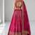 PINK SEQUINS & EMBROIDERED FLORAL PRINT ORGANZA FESTIVAL LEHENGA CHOLI SET