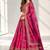 PINK SEQUINS & EMBROIDERED FLORAL PRINT ORGANZA FESTIVAL LEHENGA CHOLI SET