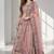PINK THREAD EMBROIDERED CREPE FESTIVAL LEHENGA CHOLI SET