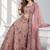 PINK THREAD EMBROIDERED CREPE FESTIVAL LEHENGA CHOLI SET
