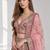 PINK THREAD EMBROIDERED CREPE FESTIVAL LEHENGA CHOLI SET