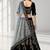 NAVY BLUE ZARI EMBROIDERED VELVET FESTIVAL LEHENGA CHOLI SET