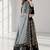 NAVY BLUE ZARI EMBROIDERED VELVET FESTIVAL LEHENGA CHOLI SET