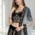 NAVY BLUE ZARI EMBROIDERED VELVET FESTIVAL LEHENGA CHOLI SET