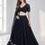 BALCK LERIYA GEORGETTE FESTIVAL LEHENGA CHOLI SET