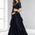BALCK LERIYA GEORGETTE FESTIVAL LEHENGA CHOLI SET
