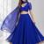 BLUE LERIYA GEORGETTE FESTIVAL LEHENGA CHOLI SET