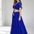 BLUE LERIYA GEORGETTE FESTIVAL LEHENGA CHOLI SET