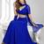BLUE LERIYA GEORGETTE FESTIVAL LEHENGA CHOLI SET