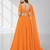ORANGE LERIYA GEORGETTE FESTIVAL LEHENGA CHOLI SET