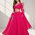 PINK LERIYA GEORGETTE FESTIVAL LEHENGA CHOLI SET