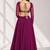 PURPLE LERIYA GEORGETTE FESTIVAL LEHENGA CHOLI SET