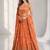 ORANGE SEQUINS & EMBROIDERY ORGANZA FESTIVAL LEHENGA CHOLI SET
