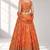 ORANGE SEQUINS & EMBROIDERY ORGANZA FESTIVAL LEHENGA CHOLI SET