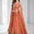 ORANGE SEQUINS & EMBROIDERY ORGANZA FESTIVAL LEHENGA CHOLI SET
