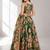 GREEN SEQUINS & EMBROIDERY ORGANZA FESTIVAL LEHENGA CHOLI SET