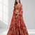 RED SEQUINS & EMBROIDERY ORGANZA FESTIVAL LEHENGA CHOLI SET