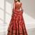 RED SEQUINS & EMBROIDERY ORGANZA FESTIVAL LEHENGA CHOLI SET