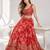 RED SEQUINS & EMBROIDERY ORGANZA FESTIVAL LEHENGA CHOLI SET