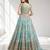 SKY BLUE SEQUINS & EMBROIDERY ORGANZA FESTIVAL LEHENGA CHOLI SET