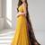 YELLOW BLACK THREAD EMBROIDERED GEORGETTE FESTIVAL LEHENGA CHOLI SET