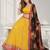 YELLOW BLACK THREAD EMBROIDERED GEORGETTE FESTIVAL LEHENGA CHOLI SET