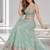 SKY BLUE THREAD EMBROIDERED GEORGETTE FESTIVAL LEHENGA CHOLI SET