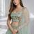SKY BLUE THREAD EMBROIDERED GEORGETTE FESTIVAL LEHENGA CHOLI SET